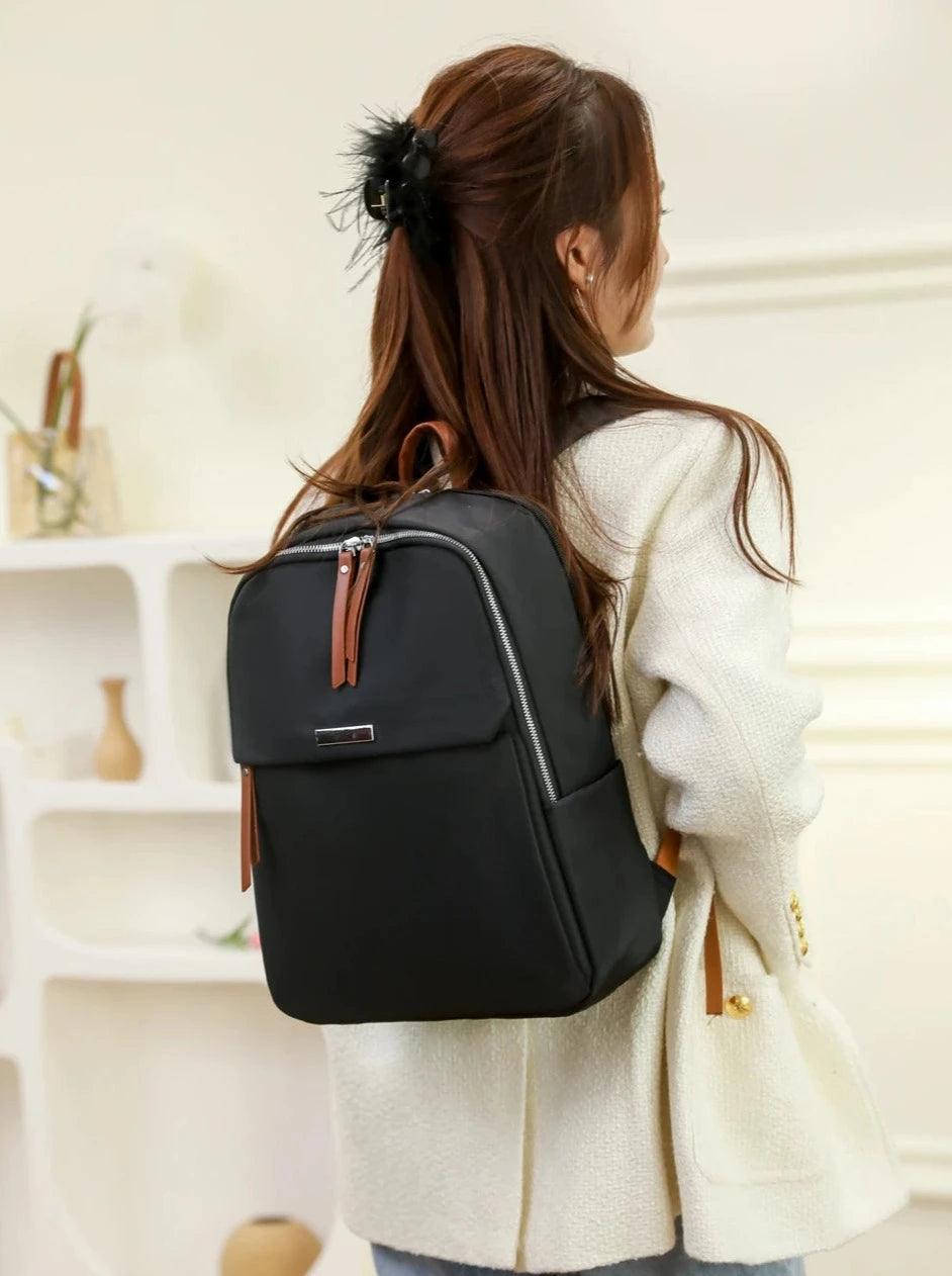 Cool Backpack - Nylon Laptop Fashion Shoulder Solid Book Bag (QD143) - Touchy Style