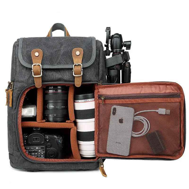 Cool Backpacks - Canvas Leather Rucksacks - Multifunction Fashion - CB001 - Touchy Style