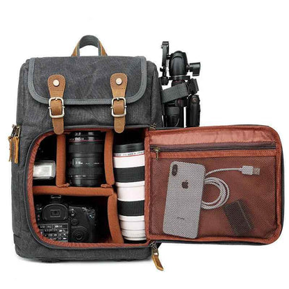 Cool Backpacks - Canvas Leather Rucksacks - Multifunction Fashion - CB001 - Touchy Style