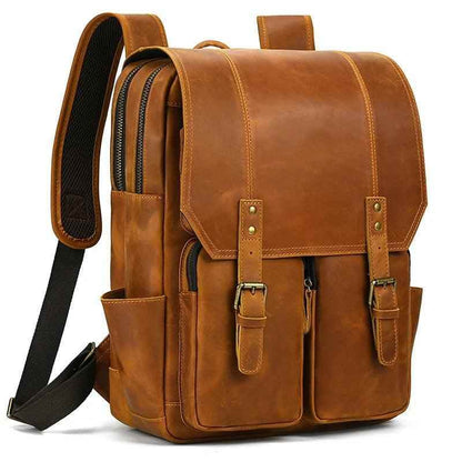 Cool Backpacks - Leather Laptop School Daypack - 2028 - Touchy Style
