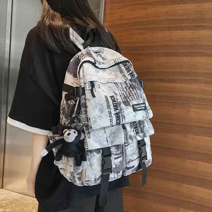 Cool Graffiti Backpack with Large Capacity for Students QC346 - Touchy Style