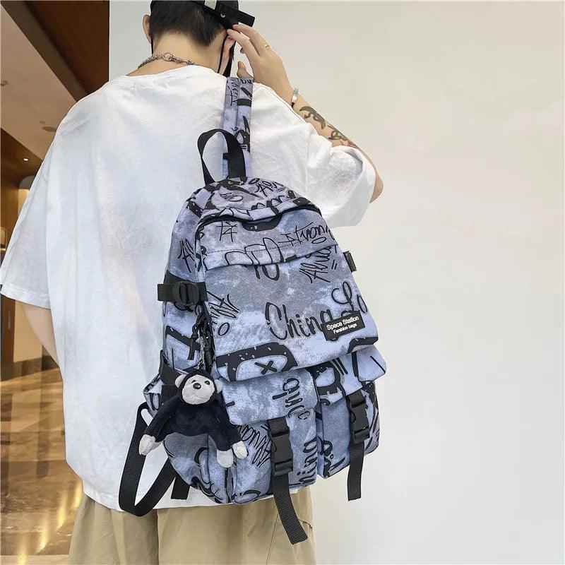 Cool Graffiti Backpack with Large Capacity for Students QC346 - Touchy Style