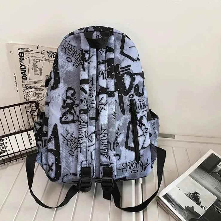 Cool Graffiti Backpack with Large Capacity for Students QC346 - Touchy Style