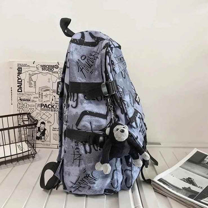 Cool Graffiti Backpack with Large Capacity for Students QC346 - Touchy Style