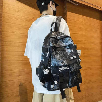 Cool Graffiti Backpack with Large Capacity for Students QC346 - Touchy Style