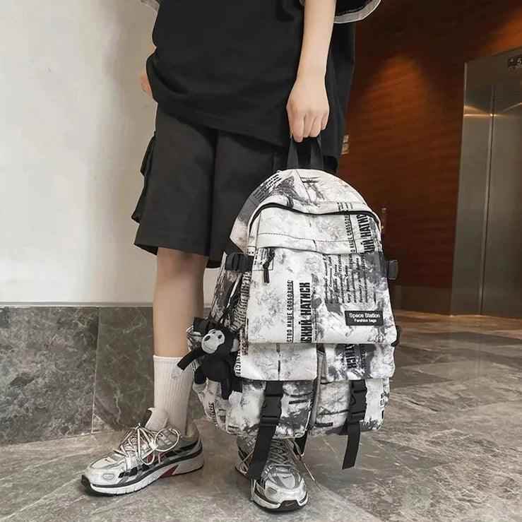 Cool Graffiti Backpack with Large Capacity for Students QC346 - Touchy Style