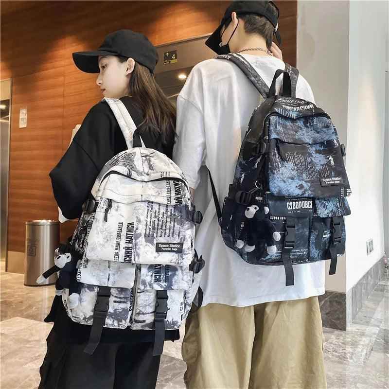 Cool Graffiti Backpack with Large Capacity for Students QC346 - Touchy Style