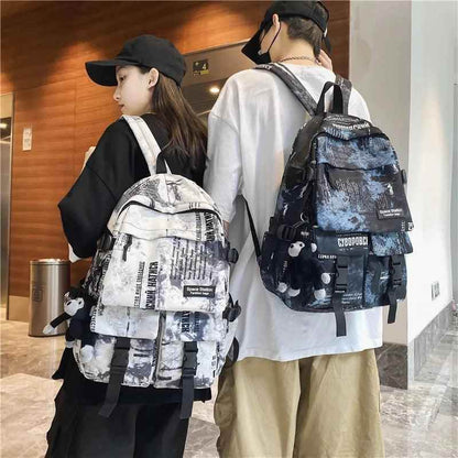 Cool Graffiti Backpack with Large Capacity for Students QC346 - Touchy Style