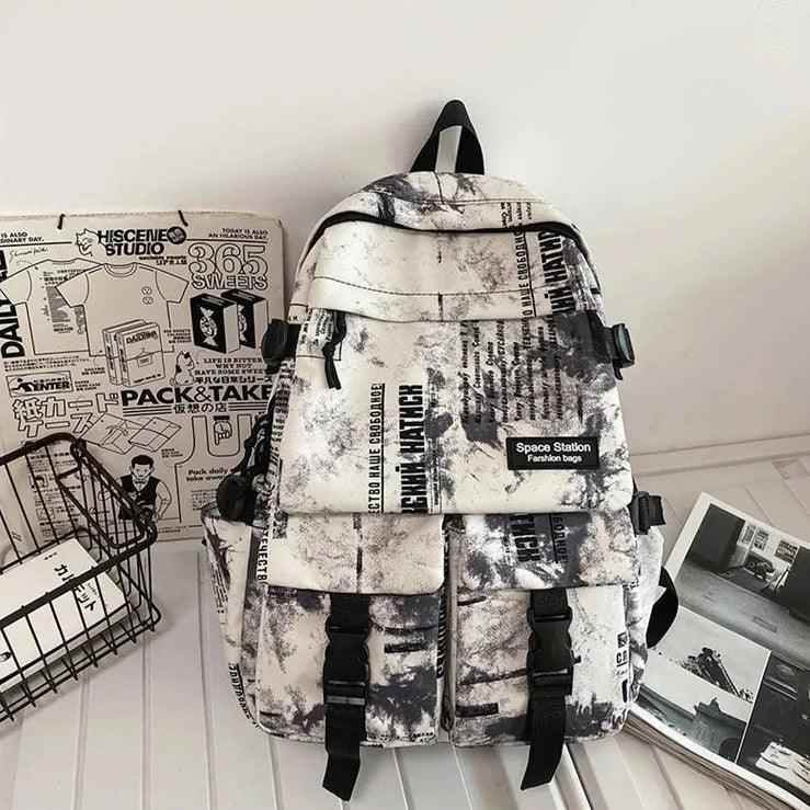 Cool Graffiti Backpack with Large Capacity for Students QC346 - Touchy Style