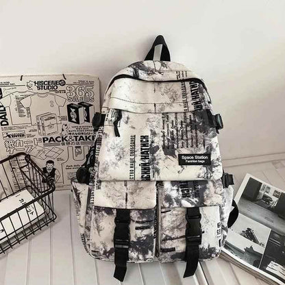 Cool Graffiti Backpack with Large Capacity for Students QC346 - Touchy Style