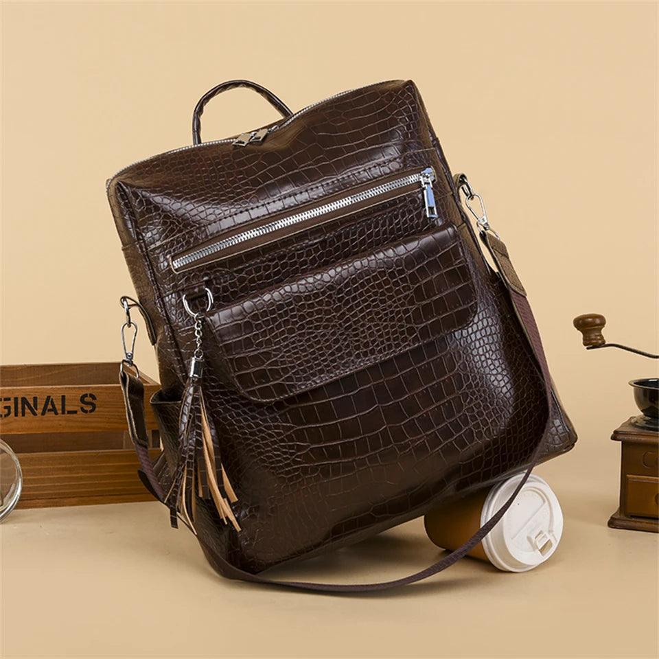 Cool Pu Leather Backpack for College Students - QC443 - Touchy Style