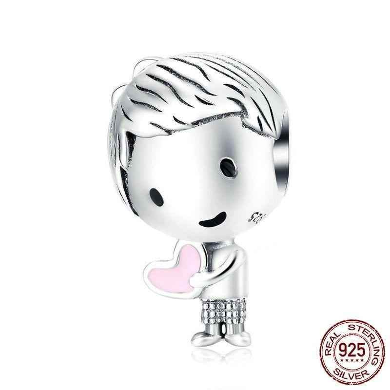 Couple Little Girl &amp; Boy Pendant Charm Jewelry Without Chain - SCC544 - Touchy Style