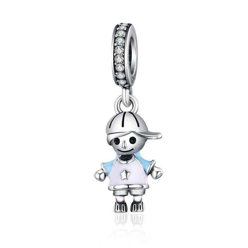 Couple Little Girl &amp; Boy Pendant Charm Jewelry Without Chain - SCC544 - Touchy Style