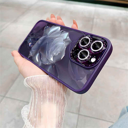 Crystal Rose Transparent Cute Phone Case for iPhone 11, 12, 13, 14 Pro Max, Plus, and Pro - Protective Cover - Touchy Style .