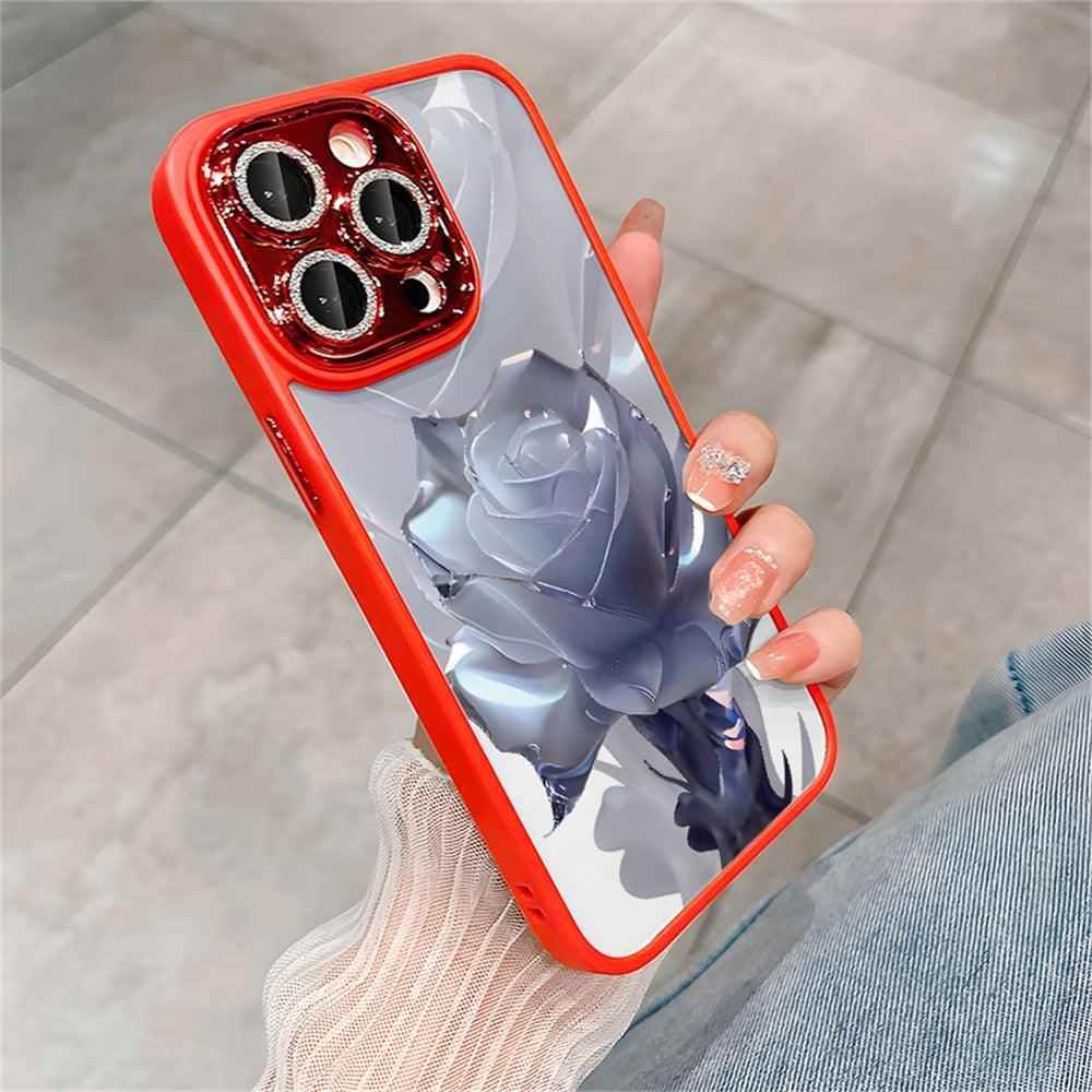 Crystal Rose Transparent Cute Phone Case for iPhone 11, 12, 13, 14 Pro Max, Plus, and Pro - Protective Cover - Touchy Style