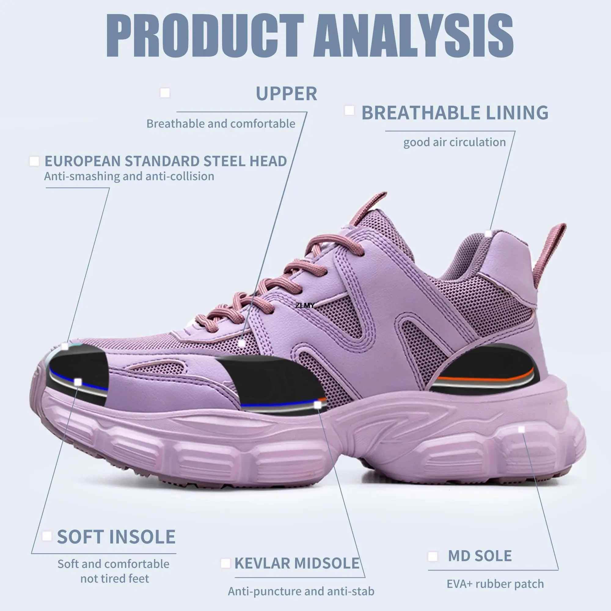 CS343 Safety Work Sneakers: Men&