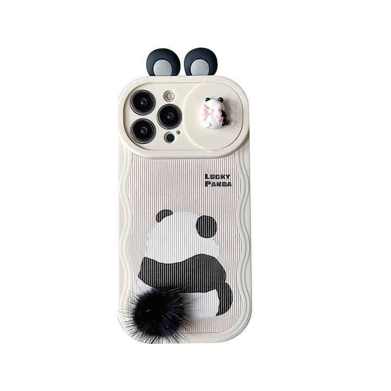 Cute 3D Ear Panda Phone Case for iPhone 15 Pro Max, 14, 13, 11, and 12 - Cover - Touchy Style