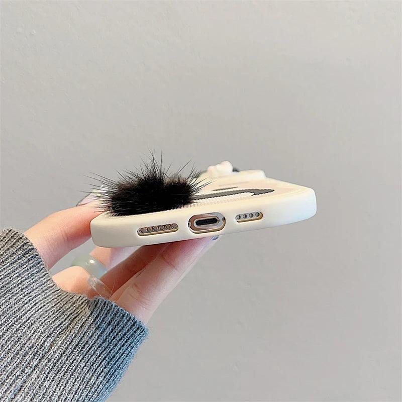 Cute 3D Ear Panda Phone Case for iPhone 15 Pro Max, 14, 13, 11, and 12 - Cover - Touchy Style .