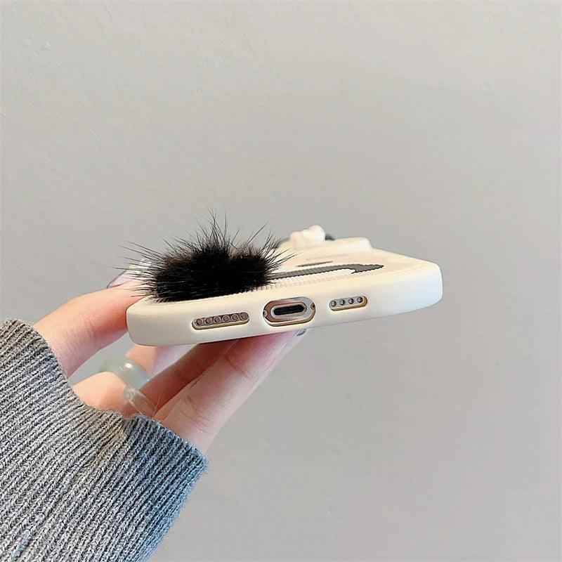 Cute 3D Ear Panda Phone Case for iPhone 15 Pro Max, 14, 13, 11, and 12 - Cover - Touchy Style