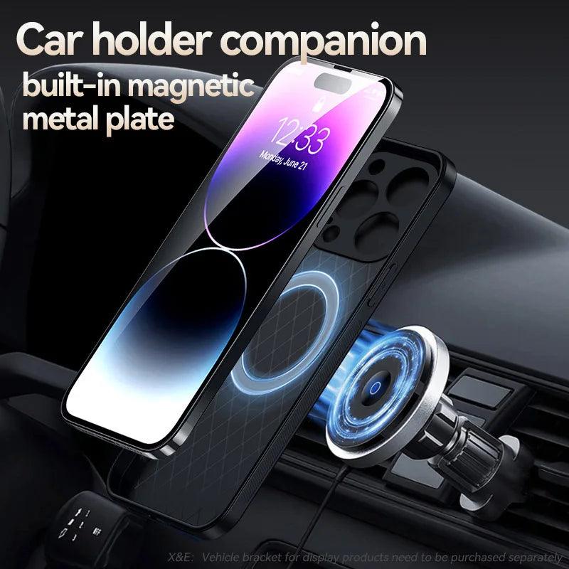 Cute Acrylic Hard Metal Frame Silicone Phone Case for iPhone 15, 12, 13, and 14 Pro Max - Touchy Style