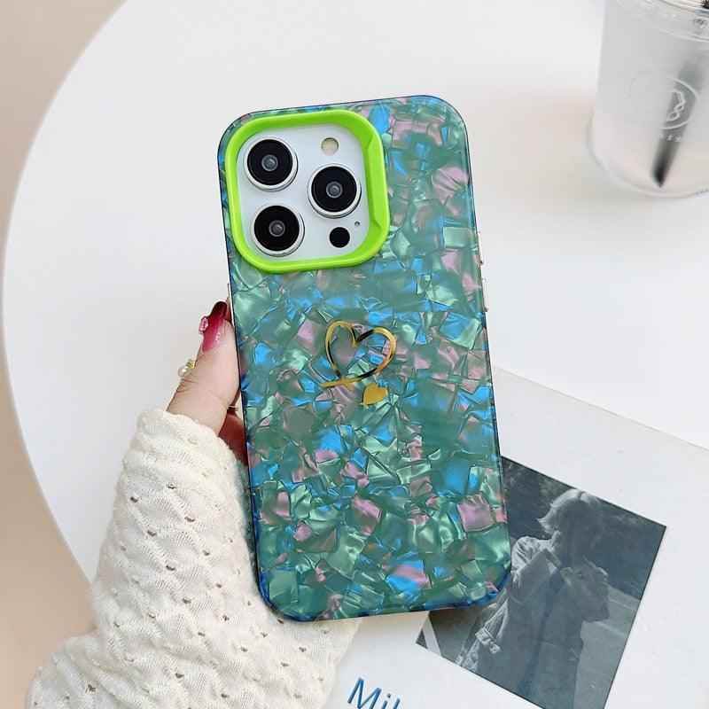 Cute Bling Heart Phone Case Cover for iPhone 11, 12, 13, 14 Pro Max, X, XR, XS Max - Touchy Style .