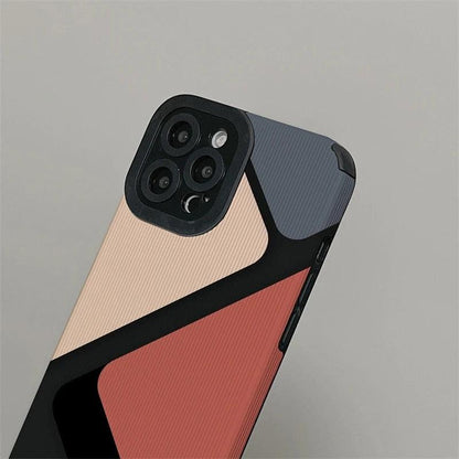 Cute Block Triangle Phone Case for iPhone 7, 8 Plus, X, XR, XS Max, 11, 12, 13, 14 Pro Max, 14 Plus, and 12, 13 Mini – Cover - Touchy Style .