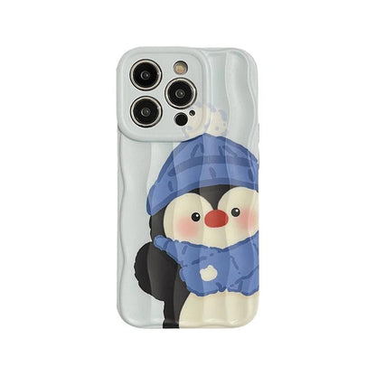 Cute Cartoon Animal Couple Phone Case for iPhone 11, 12, 13, 14, 15 Pro Max Cover - Touchy Style .