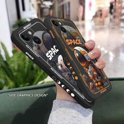 Cute Cartoon Astronaut Phone Case for iPhone 12, 11, 13, 14 Pro Max, X, XS, XR Plus - Touchy Style