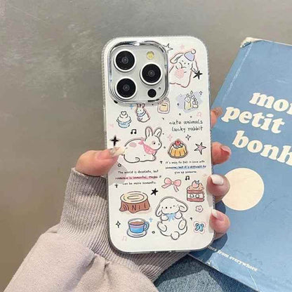 Cute Cartoon Lucky Rabbit Phone Case for iPhone 15 Pro Max, 14, 13, 11, 12, and 15 Plus - Touchy Style .