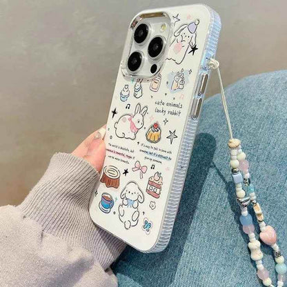 Cute Cartoon Lucky Rabbit Phone Case for iPhone 15 Pro Max, 14, 13, 11, 12, and 15 Plus - Touchy Style