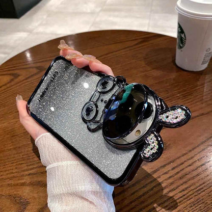 Cute Cartoon Rabbit Glitter Phone Cases for iPhone 14, 13, and 12 Pro Max: Stylish Covers - Touchy Style