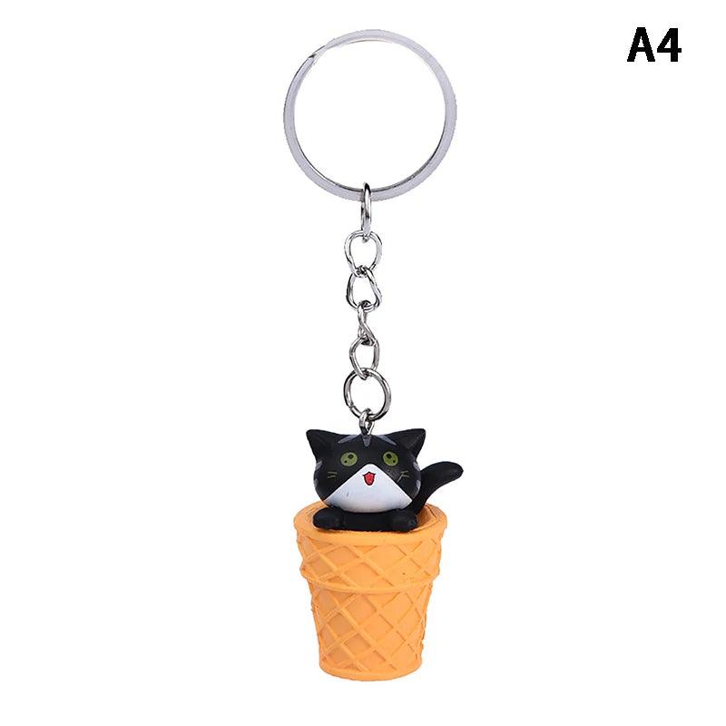 Cute Cat Box Unique Keychain for Bags, Suitable for all Genders - A009 - Touchy Style .