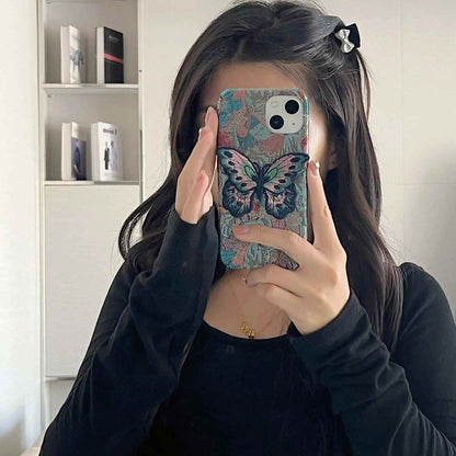 Cute Fabric Butterfly Phone Case for iPhone 15 Pro Max, 14, 13, 11, 12 - Touchy Style