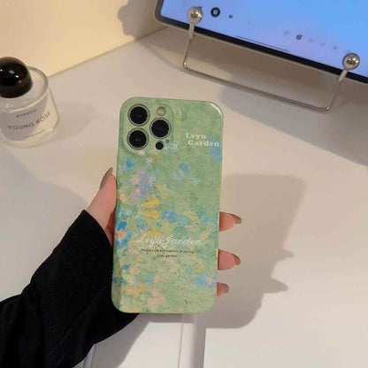 Cute Garden Flowers Oil Painting Phone Case for iPhone 14, 13, 12, 11 Pro Max, XR, XS, 7, 8, and 14 Plus - Touchy Style