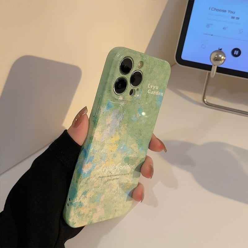 Cute Garden Flowers Oil Painting Phone Case for iPhone 14, 13, 12, 11 Pro Max, XR, XS, 7, 8, and 14 Plus - Touchy Style