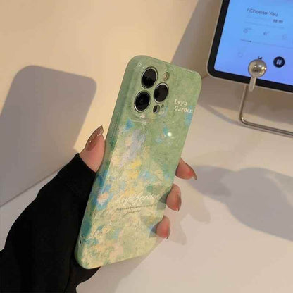 Cute Garden Flowers Oil Painting Phone Case for iPhone 14, 13, 12, 11 Pro Max, XR, XS, 7, 8, and 14 Plus - Touchy Style