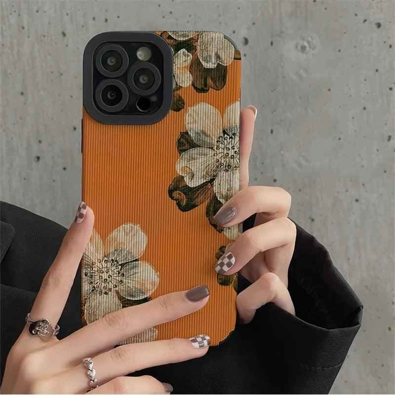 Cute Gardenia Flower Phone Case for iPhone 14, 13, 12, 11 Pro Max, 14 Plus, X, XR, XS Max, 12 Mini, 13 Mini, 7 Plus, 8 Plus, and X Cover - Touchy Style