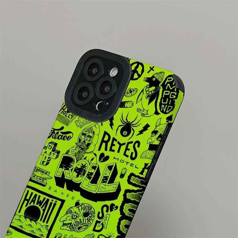 Cute Graffiti Fashion Phone Case - Soft Cover for iPhone 14, 13, 12, 11 Pro Max, XR, X, XS Max, 6, 7, 8 Plus - Touchy Style