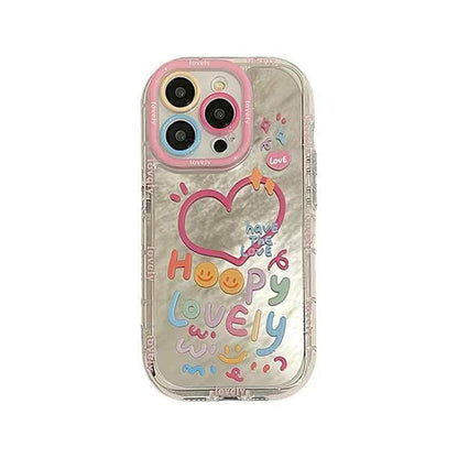 Cute Heart Mirror Phone Case for iPhone 11, 12, 13, 14, 15 Pro Max - Touchy Style