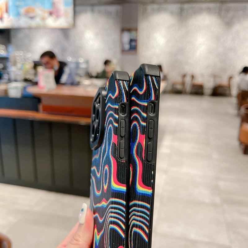 Cute Illusion Line Fashion Phone Case Cover for iPhone 7, 8 Plus, X, XR, XS Max, 11, 12, 13, 14 Pro Max, 14 Plus - Touchy Style