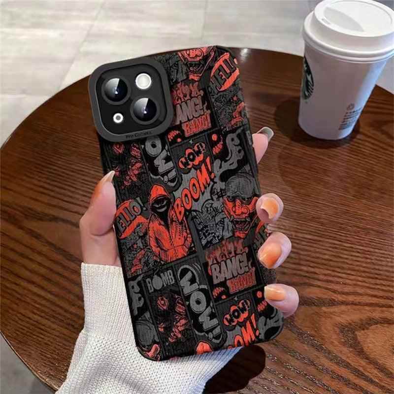 Cute Illustration Soft Phone Case for iPhone 14, 13 Pro Max, 12, 11, X, XS Max, XR, 8 Plus, 7, 6S - Touchy Style .