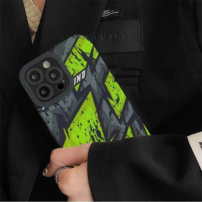 Cute Leather Graffiti Letter Phone Case for iPhone 14, 13, 12 Pro, 11, XS Max, X, XR, 8 Plus, 7, 6, and Mini - Touchy Style