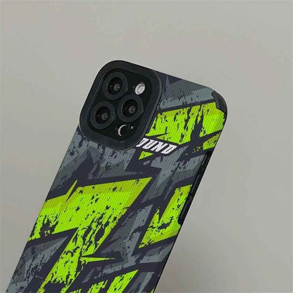 Cute Leather Graffiti Letter Phone Case for iPhone 14, 13, 12 Pro, 11, XS Max, X, XR, 8 Plus, 7, 6, and Mini - Touchy Style