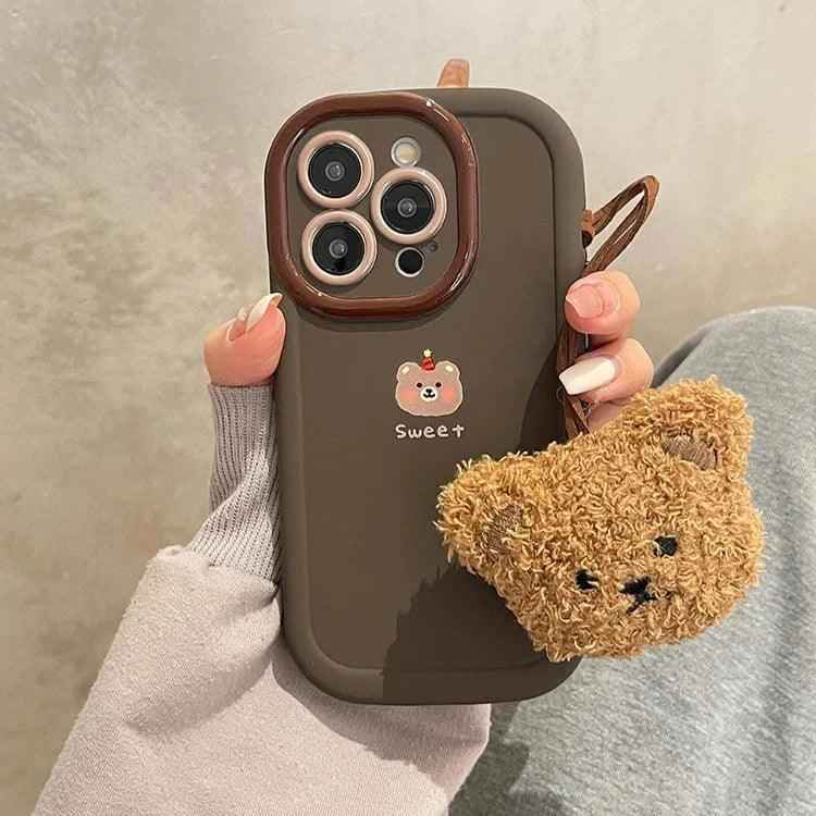 Cute Lucky Bear Candy Phone Case for iPhone 11, 12, 13, 14, 15 Pro Max - Touchy Style .