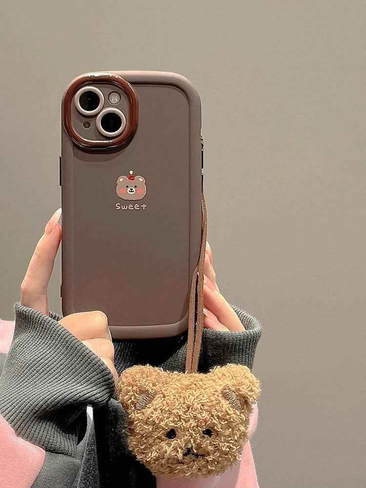 Cute Lucky Bear Candy Phone Case for iPhone 11, 12, 13, 14, 15 Pro Max - Touchy Style .