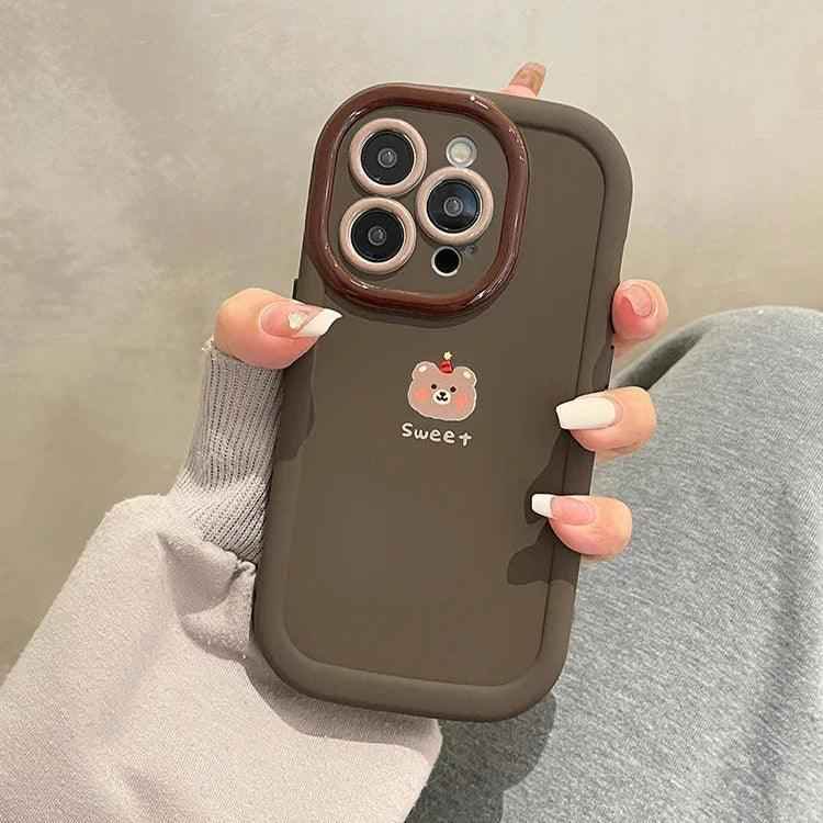 Cute Lucky Bear Candy Phone Case for iPhone 11, 12, 13, 14, 15 Pro Max - Touchy Style .