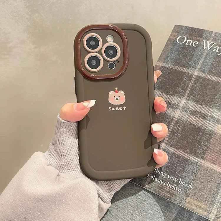 Cute Lucky Bear Candy Phone Case for iPhone 11, 12, 13, 14, 15 Pro Max - Touchy Style .