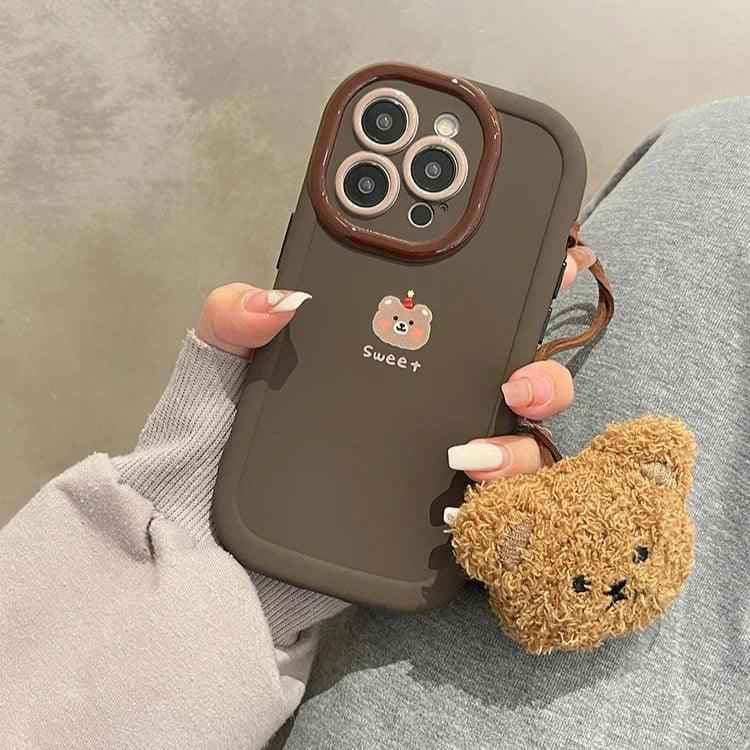 Cute Lucky Bear Candy Phone Case for iPhone 11, 12, 13, 14, 15 Pro Max - Touchy Style .