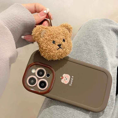 Cute Lucky Bear Candy Phone Case for iPhone 11, 12, 13, 14, 15 Pro Max - Touchy Style .