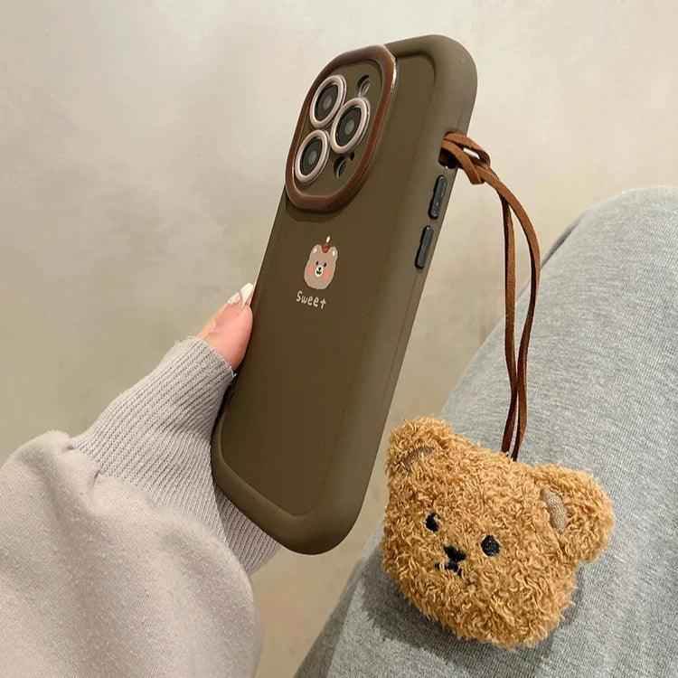 Cute Lucky Bear Candy Phone Case for iPhone 11, 12, 13, 14, 15 Pro Max - Touchy Style .